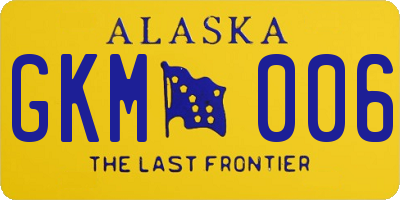 AK license plate GKM006