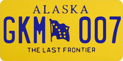 AK license plate GKM007