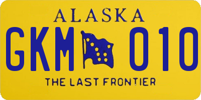 AK license plate GKM010