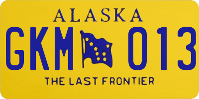AK license plate GKM013