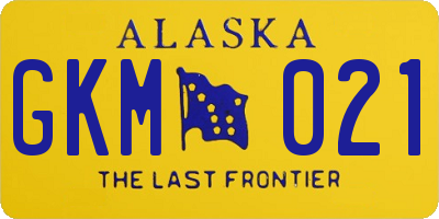 AK license plate GKM021