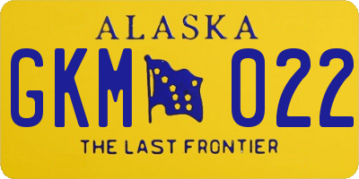 AK license plate GKM022