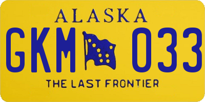 AK license plate GKM033