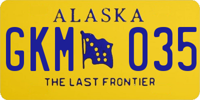 AK license plate GKM035