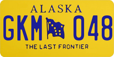 AK license plate GKM048