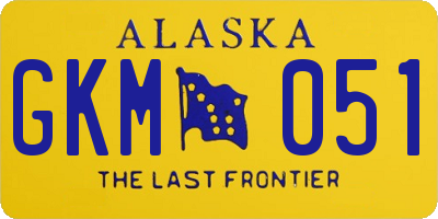 AK license plate GKM051