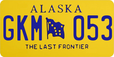 AK license plate GKM053
