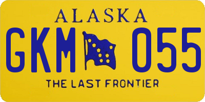 AK license plate GKM055