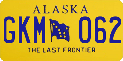 AK license plate GKM062