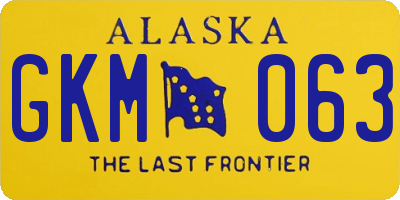 AK license plate GKM063