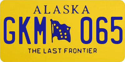 AK license plate GKM065