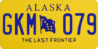 AK license plate GKM079