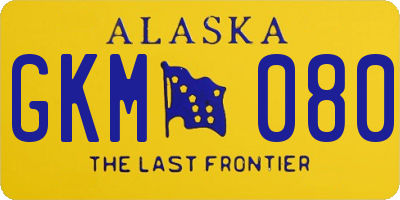 AK license plate GKM080