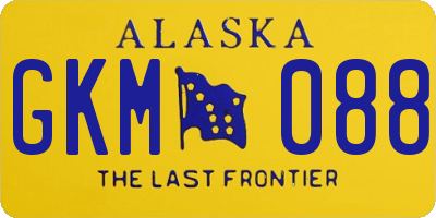 AK license plate GKM088
