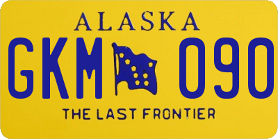 AK license plate GKM090