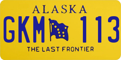 AK license plate GKM113