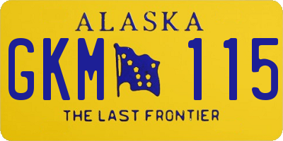 AK license plate GKM115