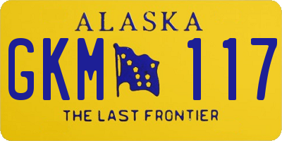 AK license plate GKM117