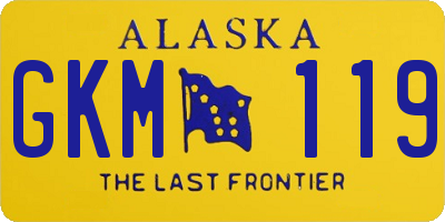 AK license plate GKM119