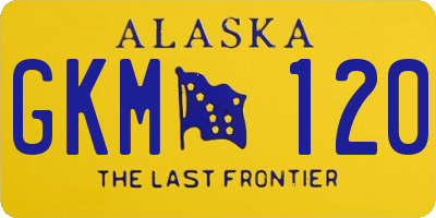 AK license plate GKM120