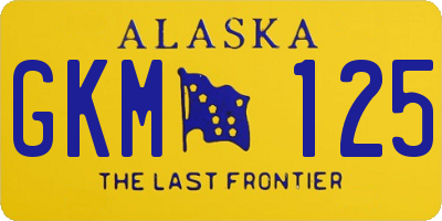 AK license plate GKM125