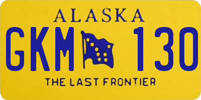 AK license plate GKM130