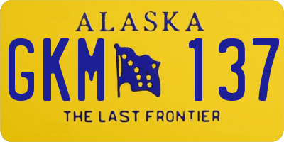 AK license plate GKM137