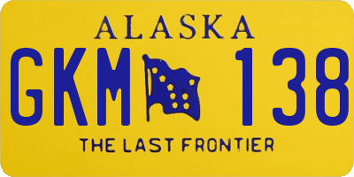 AK license plate GKM138
