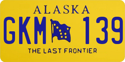 AK license plate GKM139