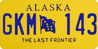 AK license plate GKM143