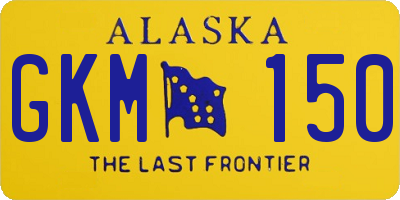 AK license plate GKM150