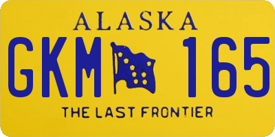 AK license plate GKM165