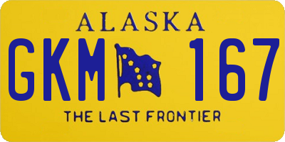 AK license plate GKM167