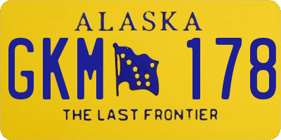 AK license plate GKM178