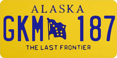 AK license plate GKM187