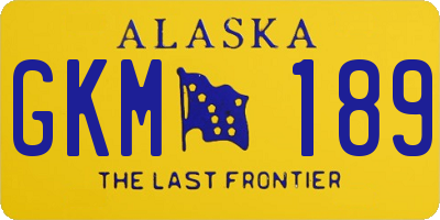 AK license plate GKM189