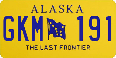 AK license plate GKM191