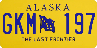 AK license plate GKM197