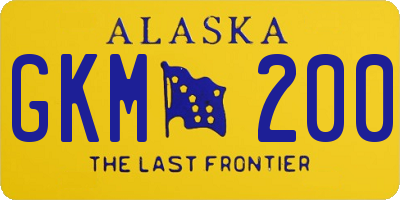 AK license plate GKM200