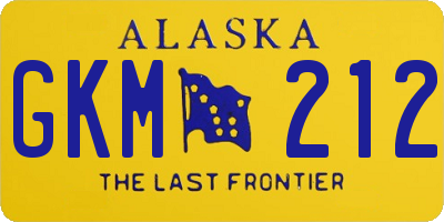 AK license plate GKM212