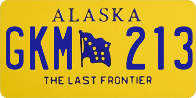 AK license plate GKM213
