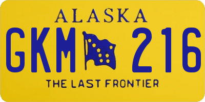 AK license plate GKM216