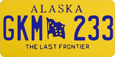 AK license plate GKM233