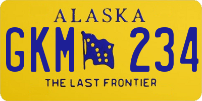 AK license plate GKM234