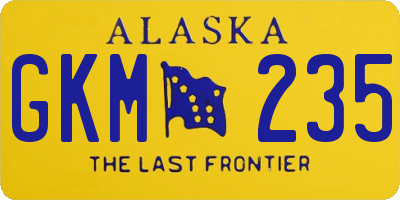 AK license plate GKM235