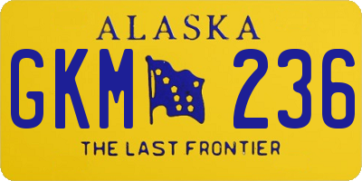 AK license plate GKM236