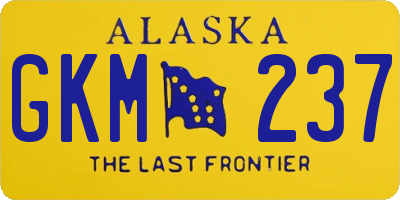 AK license plate GKM237