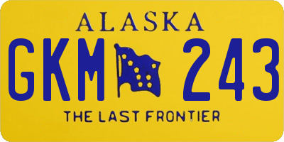 AK license plate GKM243