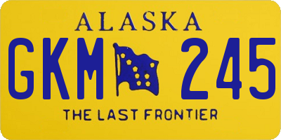 AK license plate GKM245