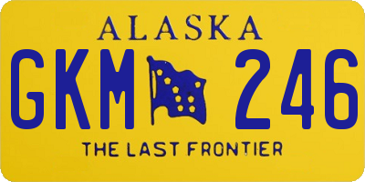 AK license plate GKM246